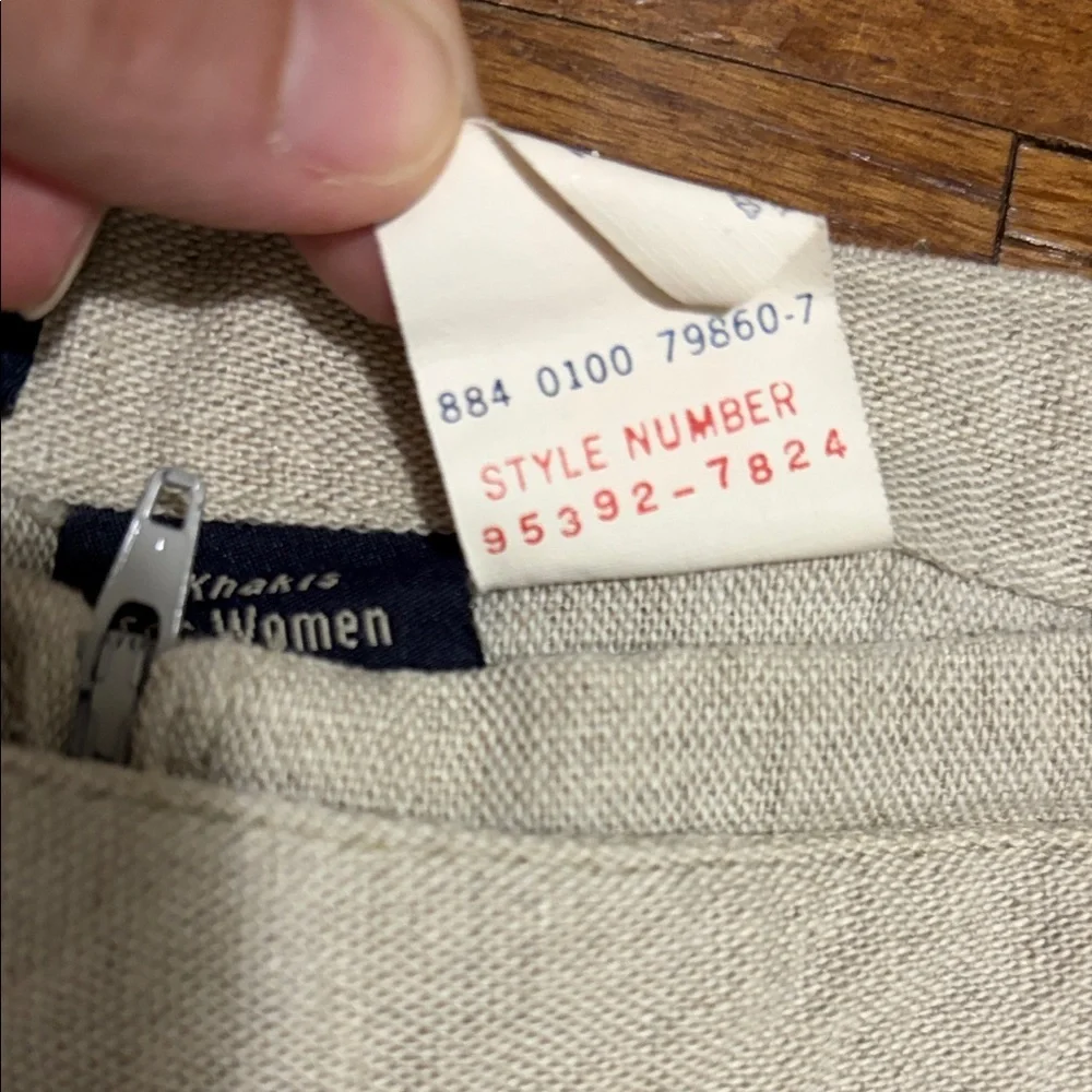 Vintage Dockers Tan Women's Skort with‎ Button Detail big linen cotton